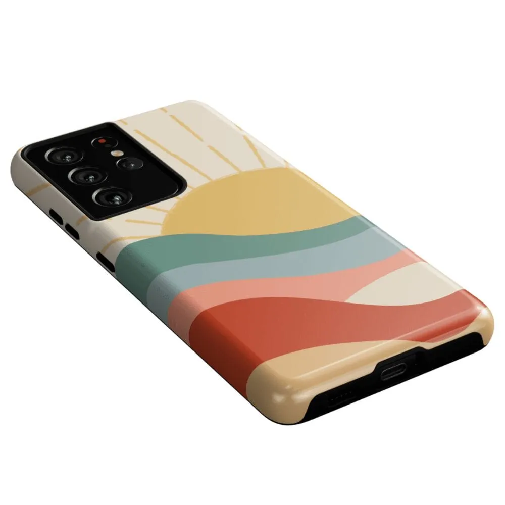 #1 Best Seller: Here Comes the Sun | Colorblock Sunset Samsung Case  Limited Release!