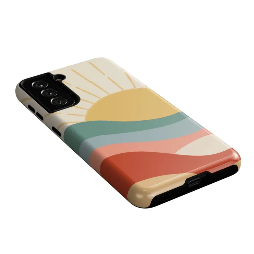 #1 Best Seller: Here Comes the Sun | Colorblock Sunset Samsung Case  Limited Release!
