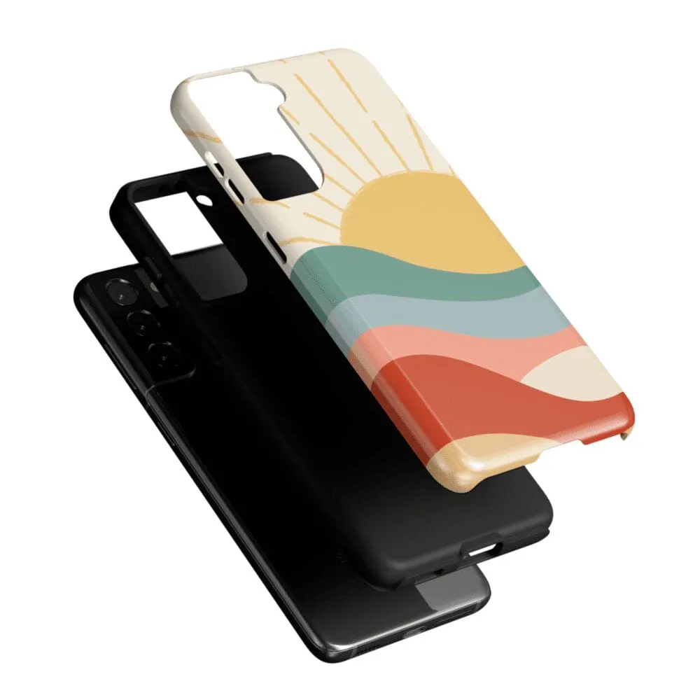 #1 Best Seller: Here Comes the Sun | Colorblock Sunset Samsung Case  Limited Release!