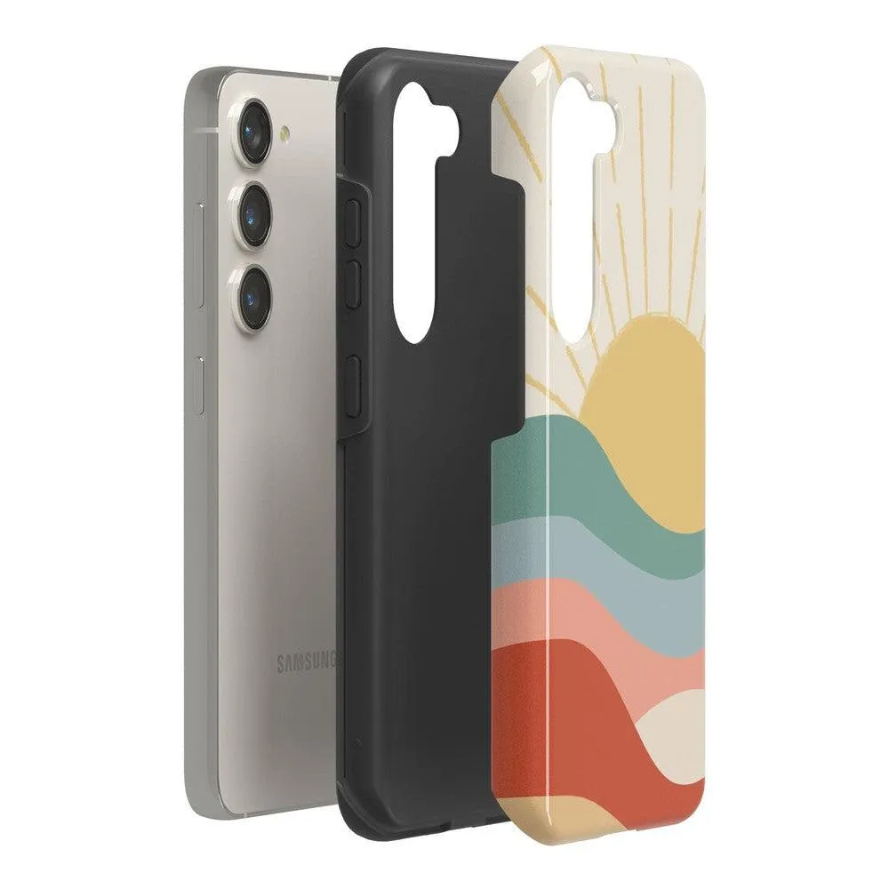 #1 Best Seller: Here Comes the Sun | Colorblock Sunset Samsung Case  Limited Release!