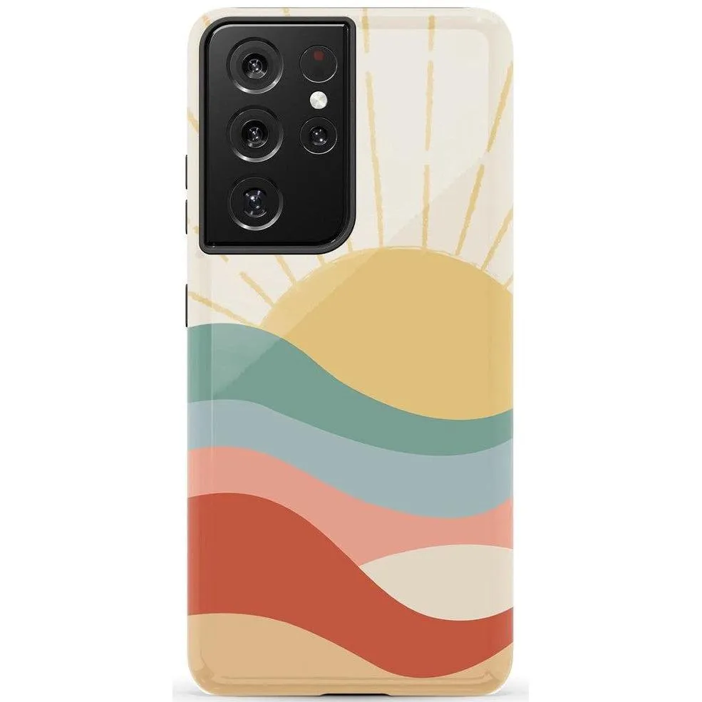 #1 Best Seller: Here Comes the Sun | Colorblock Sunset Samsung Case  Limited Release!