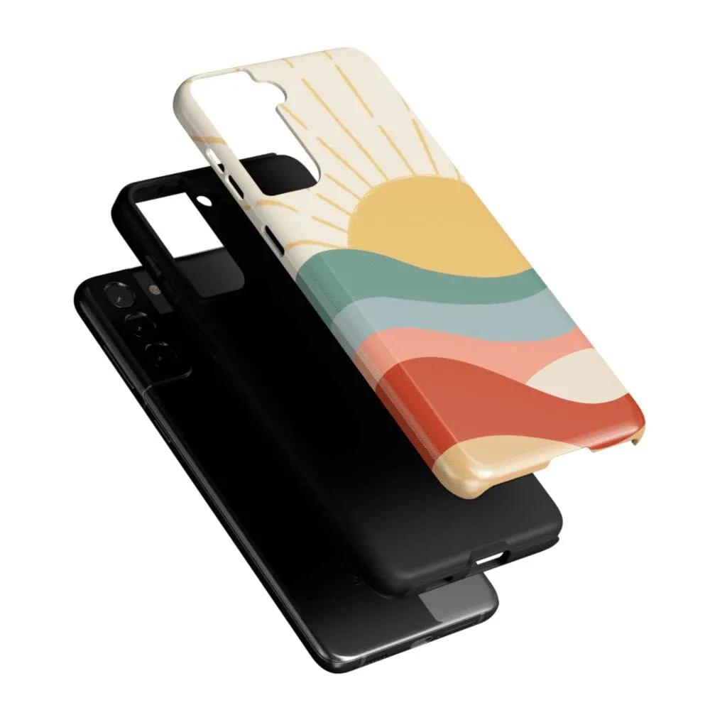 #1 Best Seller: Here Comes the Sun | Colorblock Sunset Samsung Case  Limited Release!
