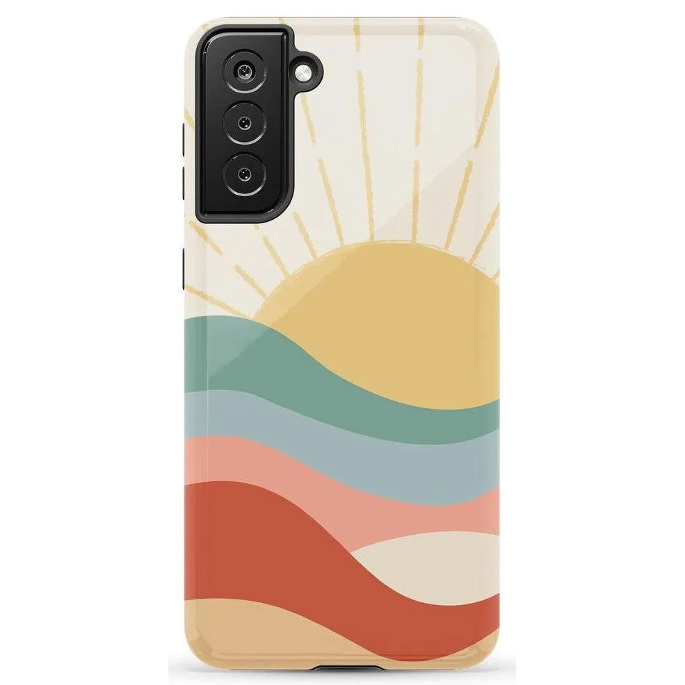 #1 Best Seller: Here Comes the Sun | Colorblock Sunset Samsung Case  Limited Release!