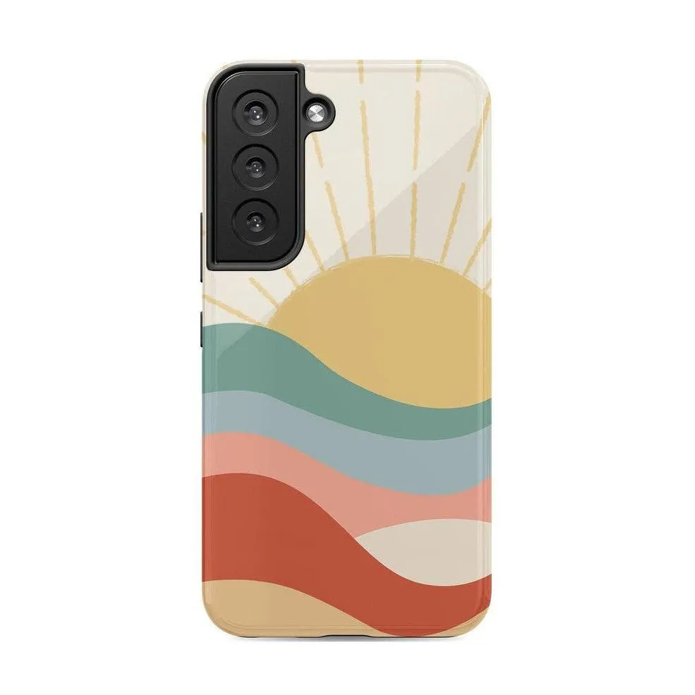 #1 Best Seller: Here Comes the Sun | Colorblock Sunset Samsung Case  Limited Release!