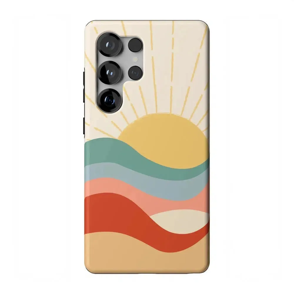 #1 Best Seller: Here Comes the Sun | Colorblock Sunset Samsung Case  Limited Release!