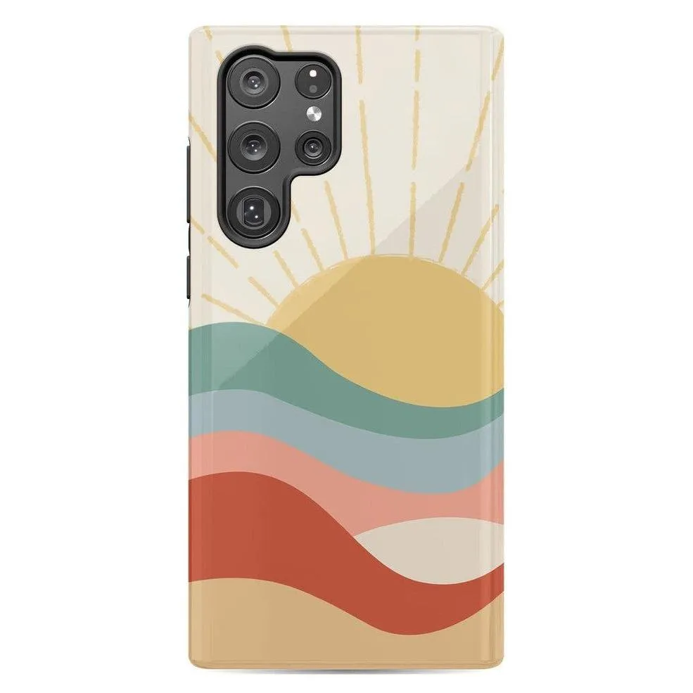 #1 Best Seller: Here Comes the Sun | Colorblock Sunset Samsung Case  Limited Release!