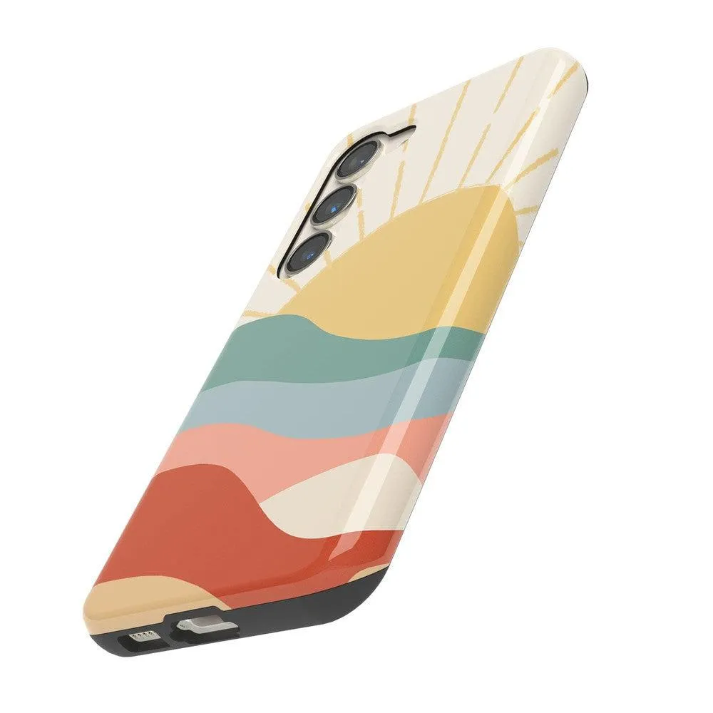 #1 Best Seller: Here Comes the Sun | Colorblock Sunset Samsung Case  Limited Release!