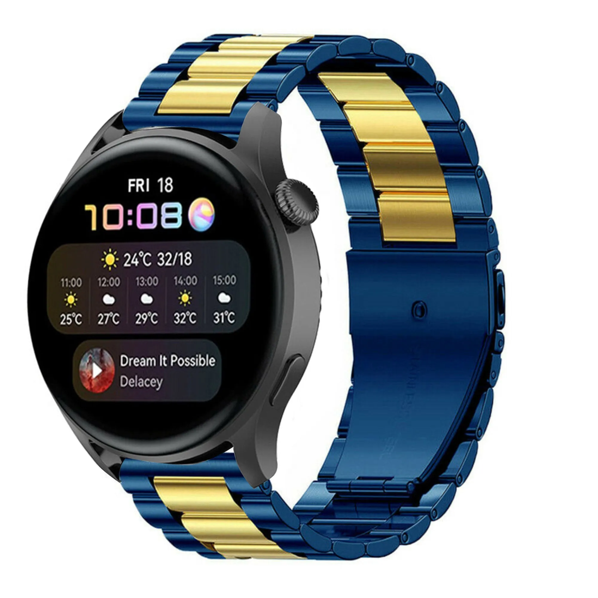 #1 Best Seller: Huawei Watch 3 (Pro) Steel Strap (Blue/Gold)  Almost Sold Out!