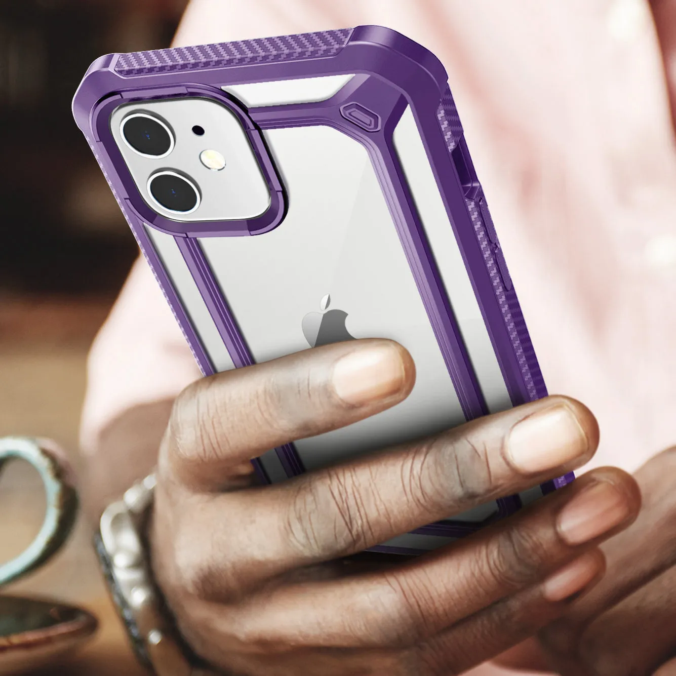#1 Best Seller: iPhone 12 6.1 inch Unicorn Beetle Exo Clear Case-Purple  Last Few Pieces!