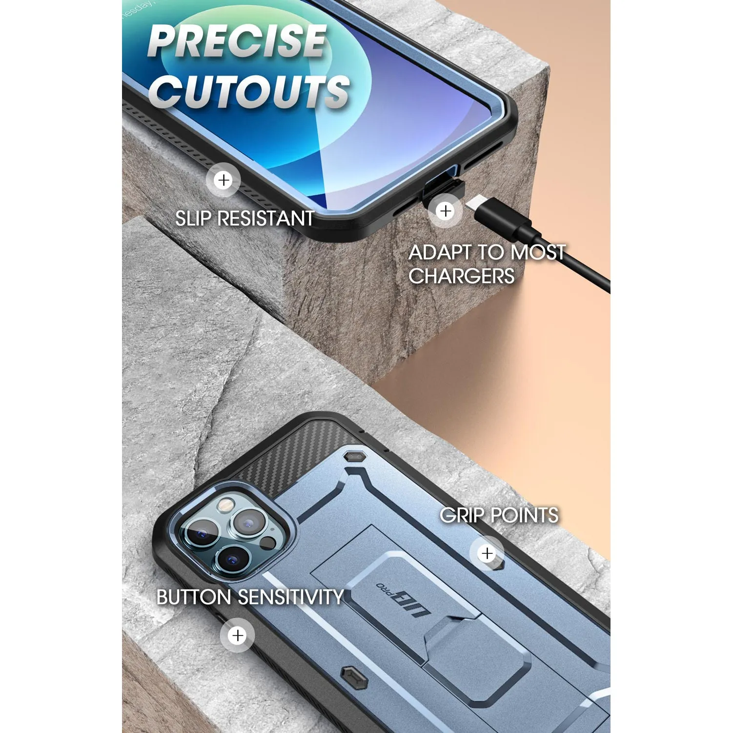 #1 Best Seller: iPhone 13 Pro Max 6.7 inch Unicorn Beetle Pro Rugged Case-Metallic Blue  Almost Sold Out!