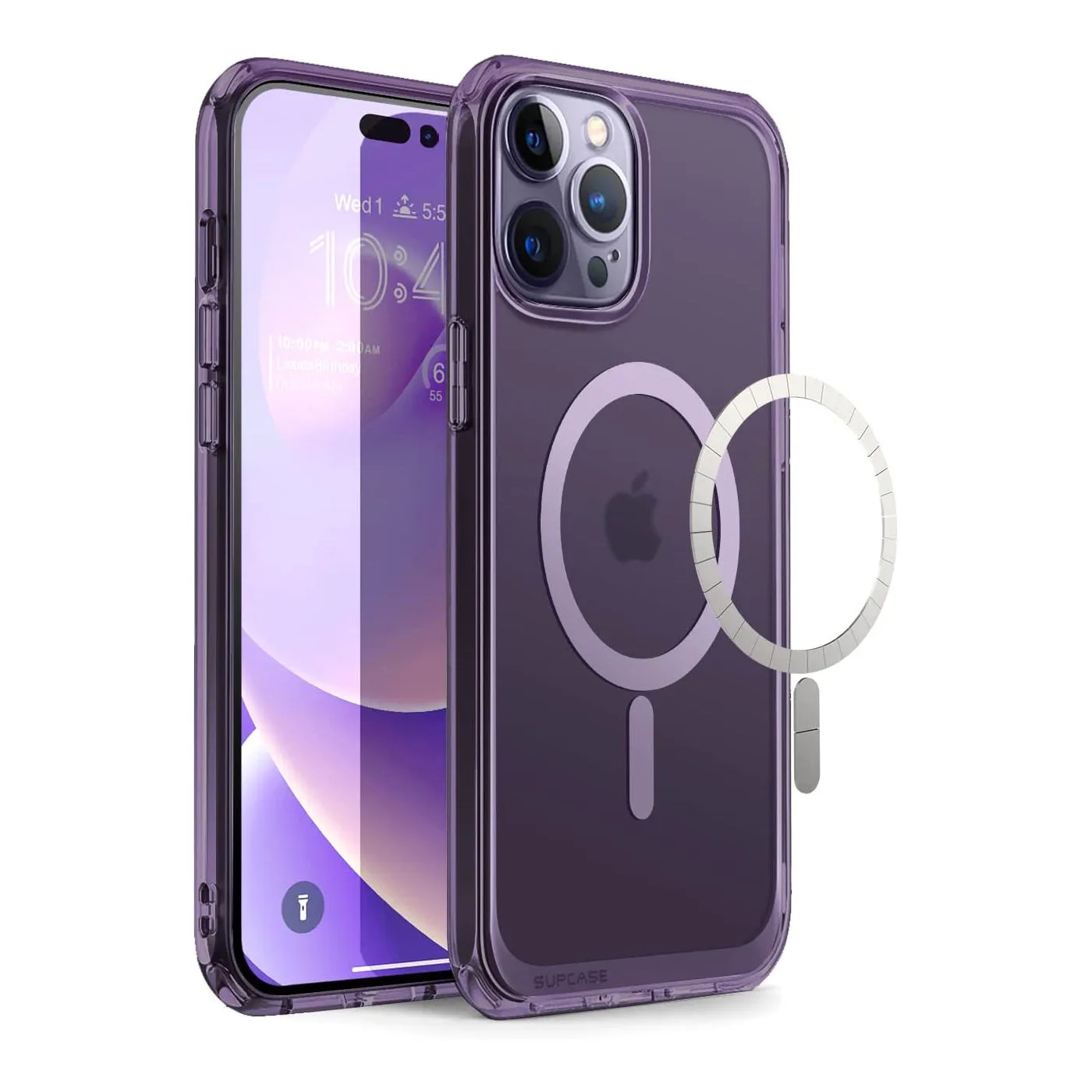 #1 Best Seller: iPhone 14 Pro Max 6.7 inch Unicorn Beetle MAG Slim Clear MagSafe Case-Purple Fog  Ends Soon!