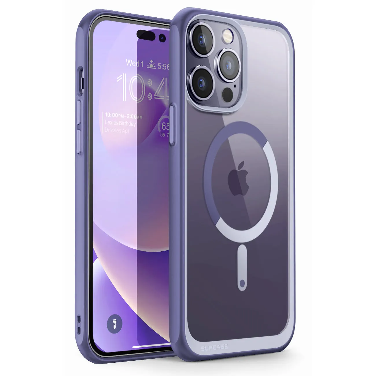 #1 Best Seller: iPhone 14 Pro Max 6.7 inch Unicorn Beetle MAG Slim Clear MagSafe Case-Purple Fog  Ends Soon!