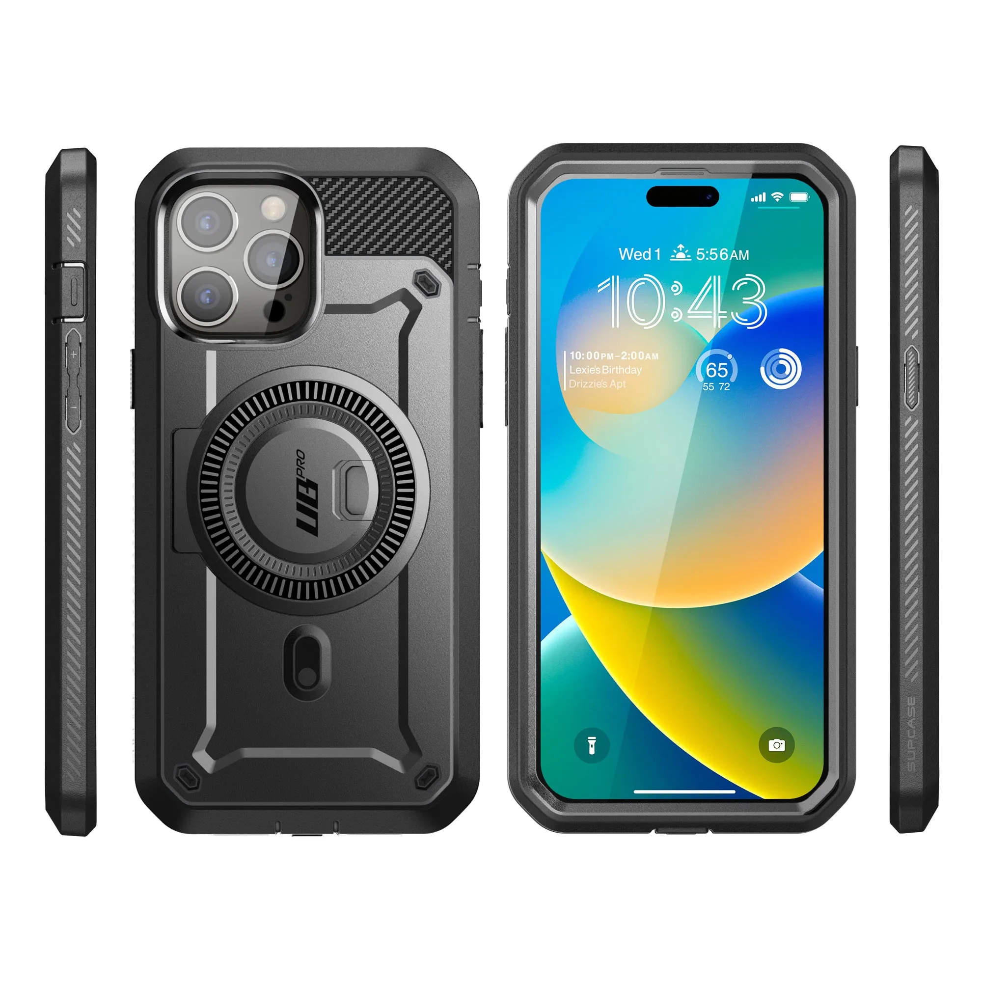 #1 Best Seller: iPhone 14 Pro Max 6.7 inch Unicorn Beetle PRO MAG Rugged Case with Tempered Glass-Black  Limited Stock!