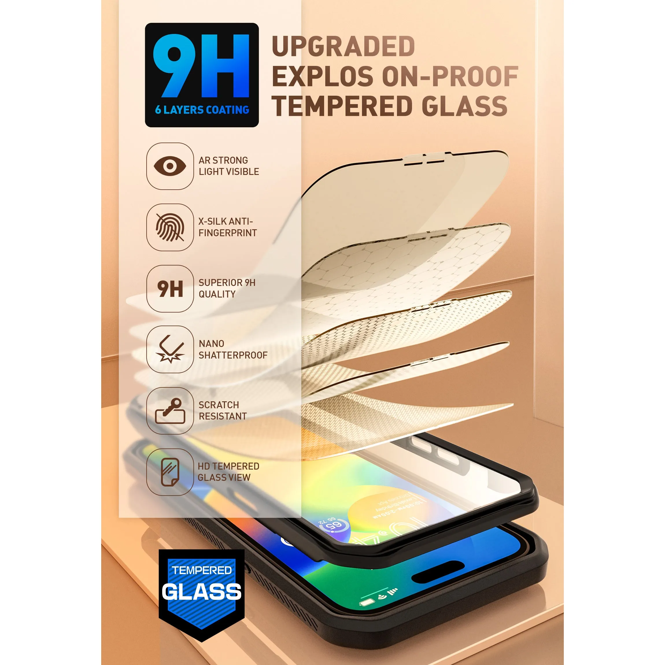 #1 Best Seller: iPhone 14 Pro Max 6.7 inch Unicorn Beetle PRO MAG Rugged Case with Tempered Glass-Black  Limited Stock!