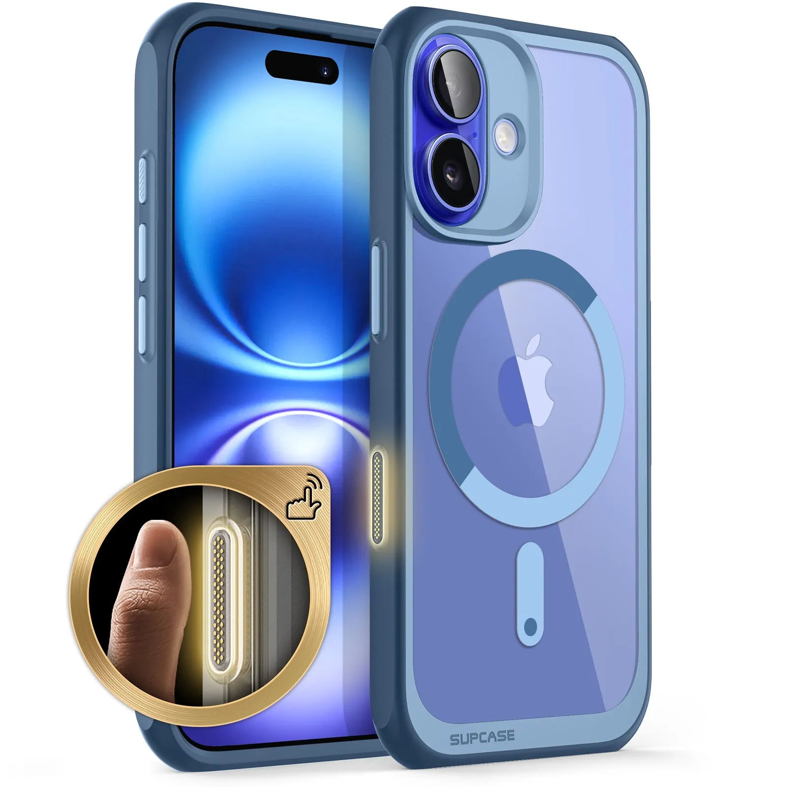 #1 Best Seller: iPhone 16 6.1 inch Unicorn Beetle MAG Slim Clear MagSafe Camera Control Button Case-Blue  Going Fast!