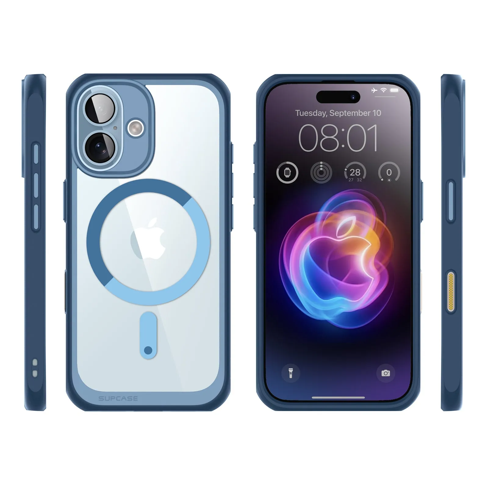 #1 Best Seller: iPhone 16 6.1 inch Unicorn Beetle MAG Slim Clear MagSafe Camera Control Button Case-Blue  Going Fast!