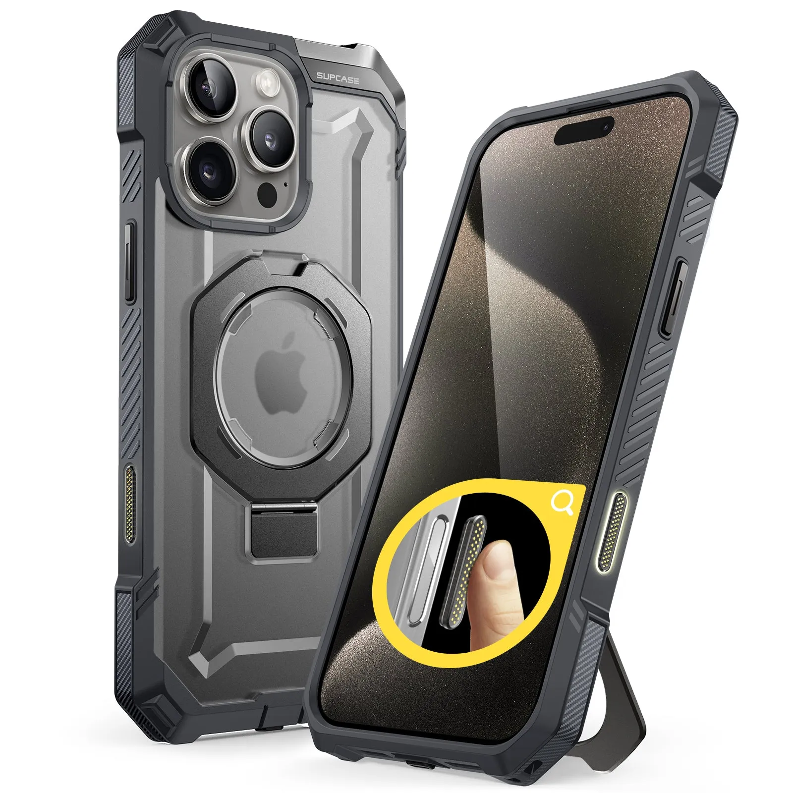 #1 Best Seller: iPhone 16 Pro Max 6.9 inch UB Grip MagSafe Camera Control Button Phone Case-Gray  Last Few Pieces!