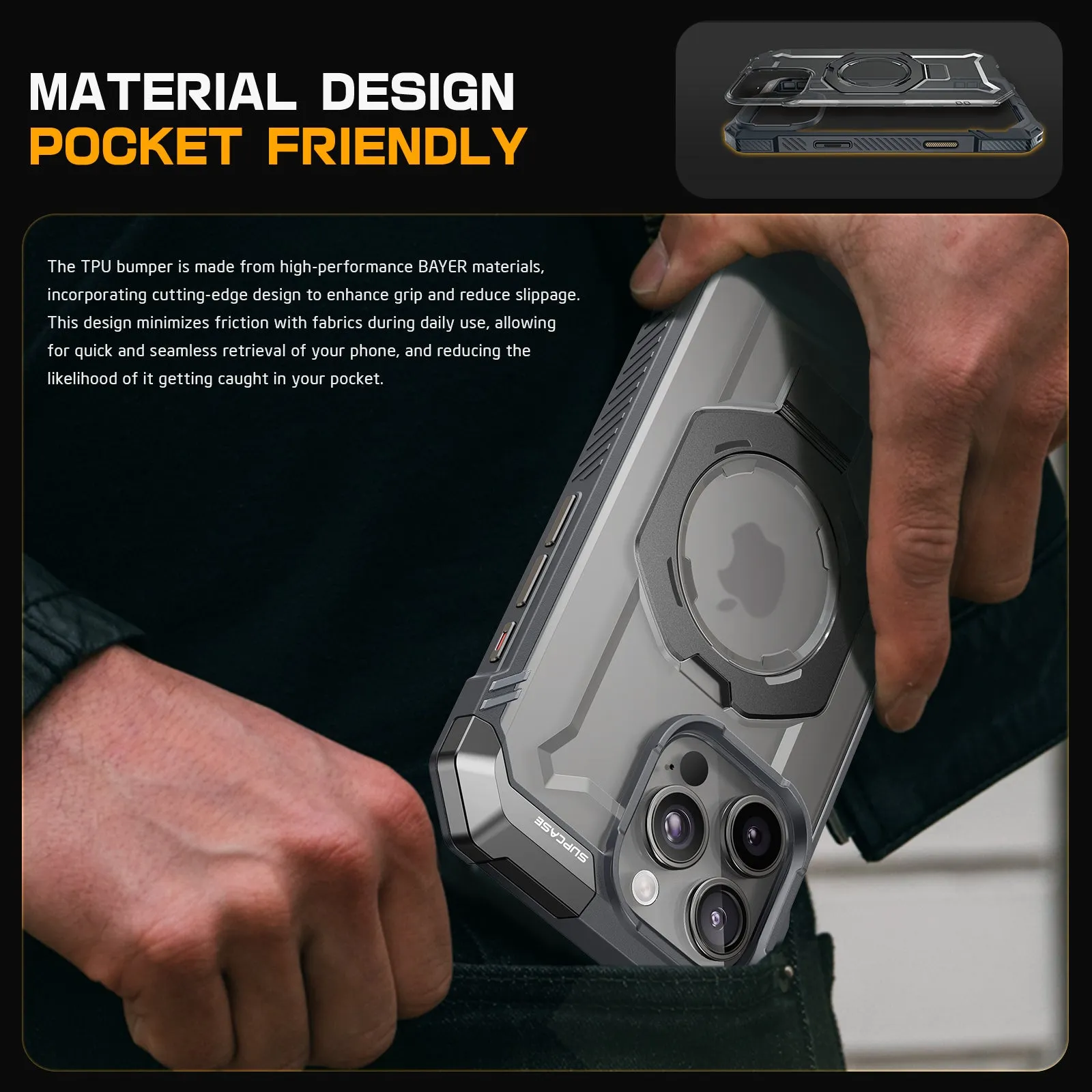 #1 Best Seller: iPhone 16 Pro Max 6.9 inch UB Grip MagSafe Camera Control Button Phone Case-Gray  Last Few Pieces!