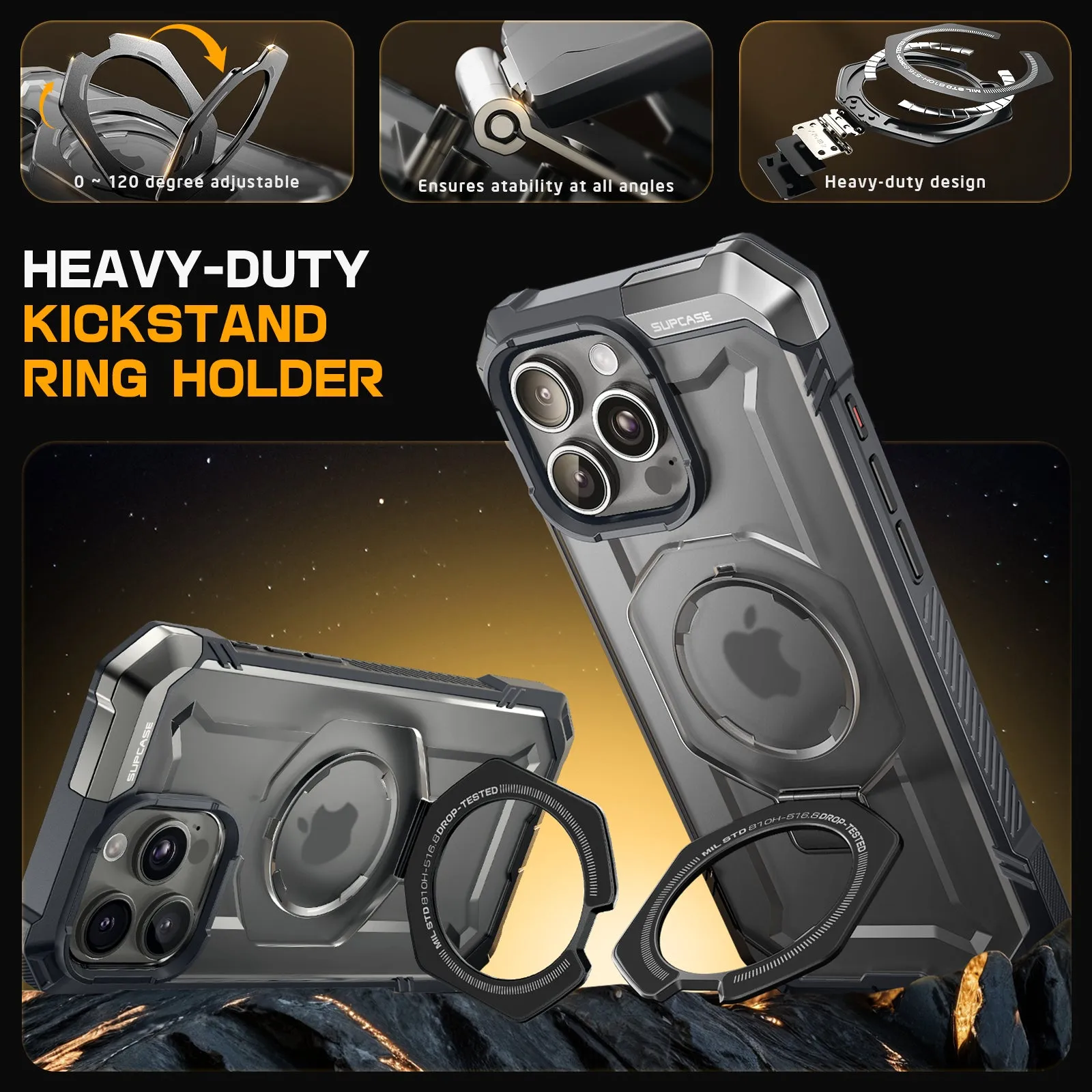 #1 Best Seller: iPhone 16 Pro Max 6.9 inch UB Grip MagSafe Camera Control Button Phone Case-Gray  Last Few Pieces!