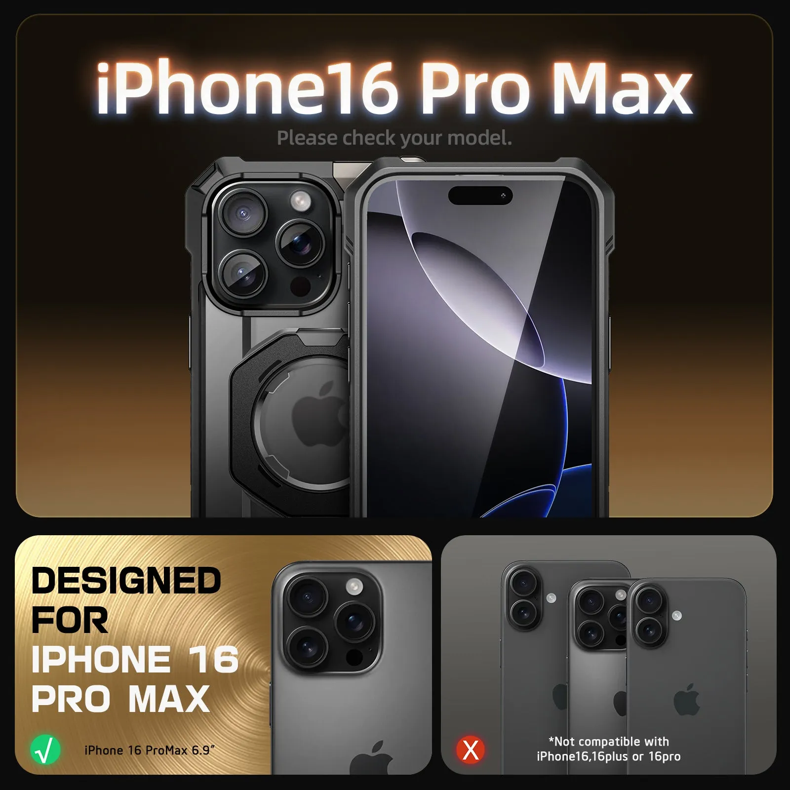 #1 Best Seller: iPhone 16 Pro Max 6.9 inch UB Grip MagSafe Camera Control Button Phone Case-Gray  Last Few Pieces!