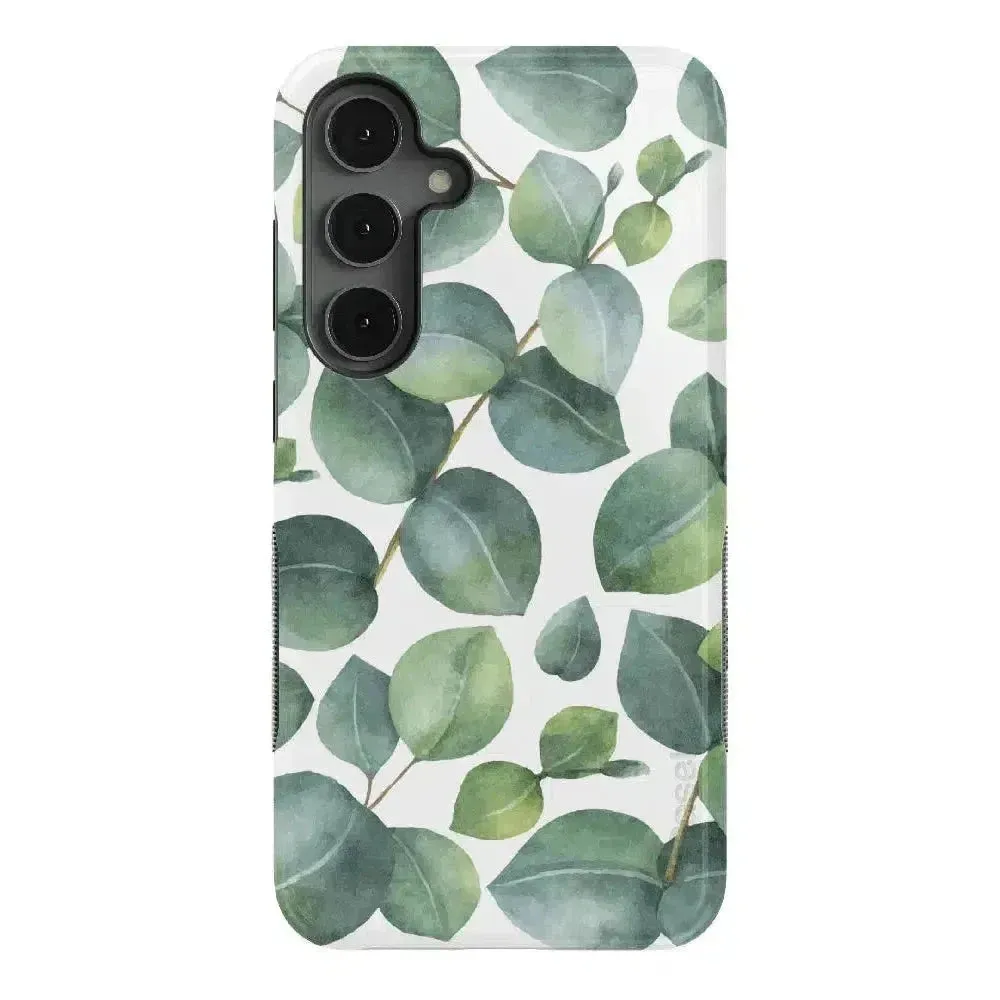 #1 Best Seller: Leaf Me Alone | Green Floral Print Samsung Case  Last Few Pieces!