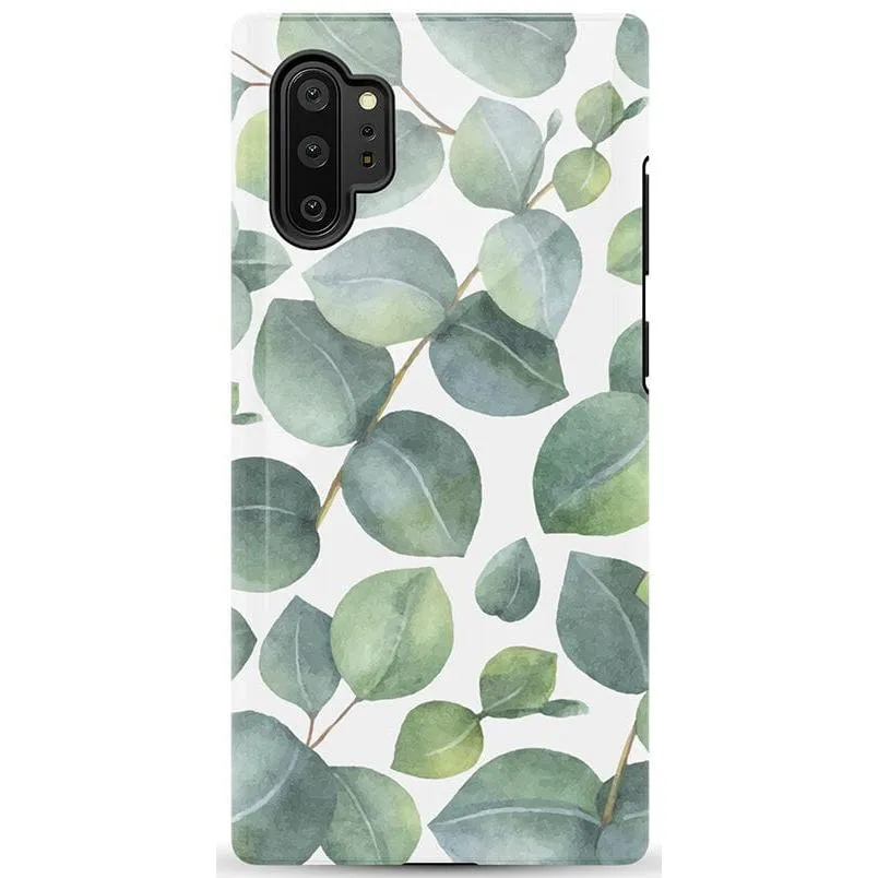 #1 Best Seller: Leaf Me Alone | Green Floral Print Samsung Case  Last Few Pieces!