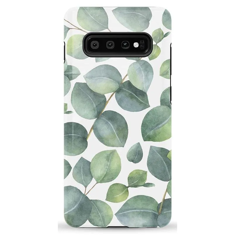 #1 Best Seller: Leaf Me Alone | Green Floral Print Samsung Case  Last Few Pieces!