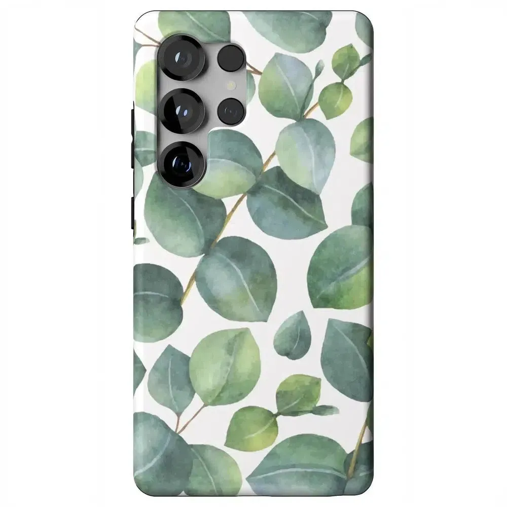 #1 Best Seller: Leaf Me Alone | Green Floral Print Samsung Case  Last Few Pieces!