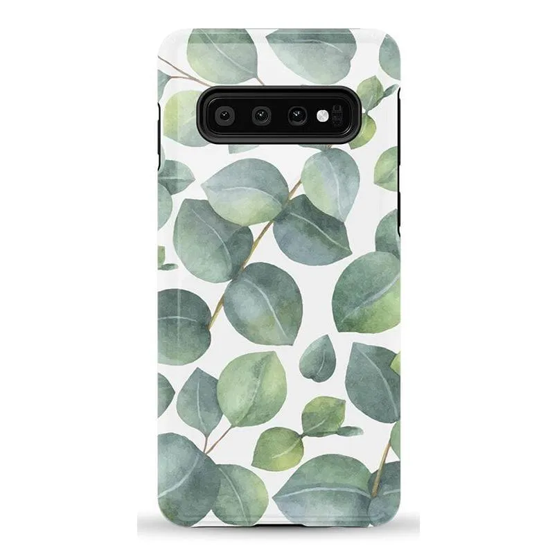 #1 Best Seller: Leaf Me Alone | Green Floral Print Samsung Case  Last Few Pieces!