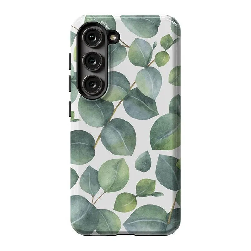 #1 Best Seller: Leaf Me Alone | Green Floral Print Samsung Case  Last Few Pieces!