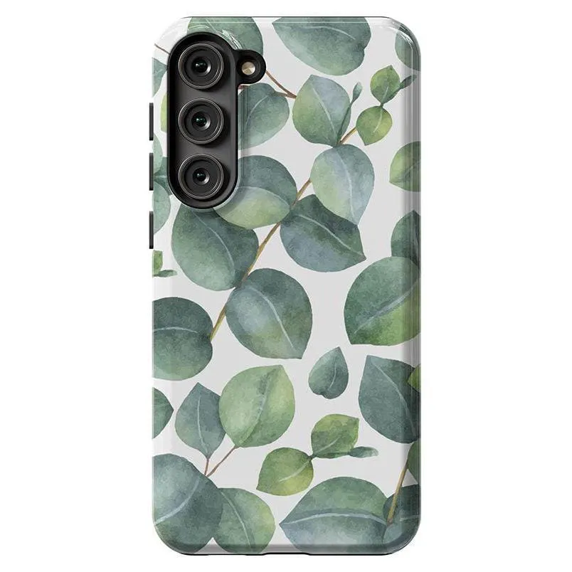 #1 Best Seller: Leaf Me Alone | Green Floral Print Samsung Case  Last Few Pieces!