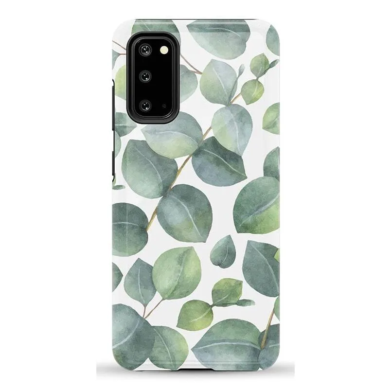 #1 Best Seller: Leaf Me Alone | Green Floral Print Samsung Case  Last Few Pieces!