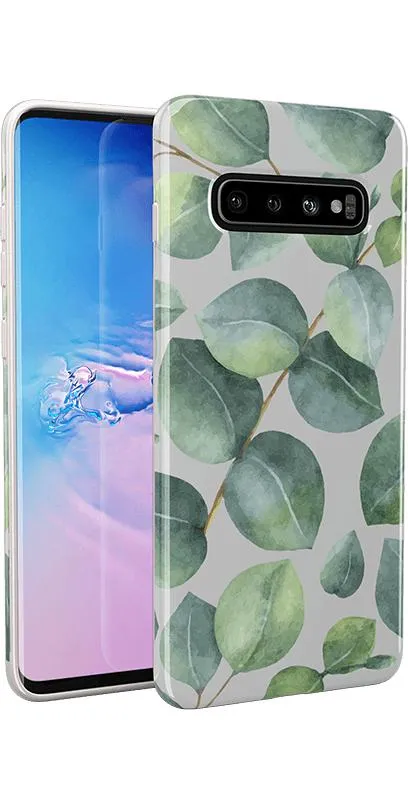 #1 Best Seller: Leaf Me Alone | Green Floral Print Samsung Case  Last Few Pieces!