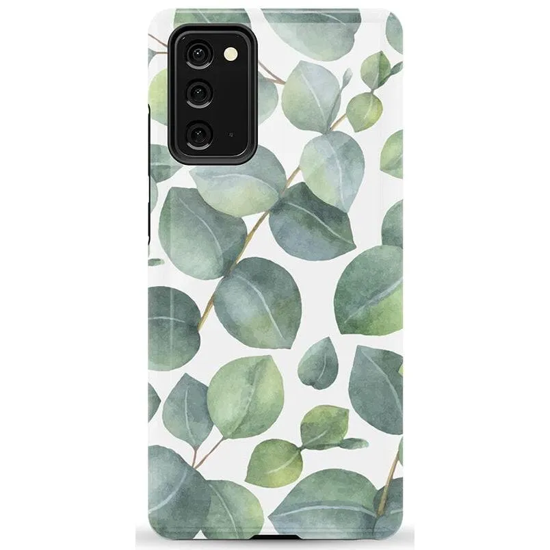 #1 Best Seller: Leaf Me Alone | Green Floral Print Samsung Case  Last Few Pieces!
