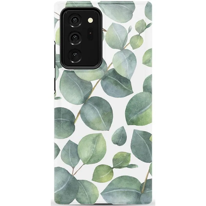#1 Best Seller: Leaf Me Alone | Green Floral Print Samsung Case  Last Few Pieces!