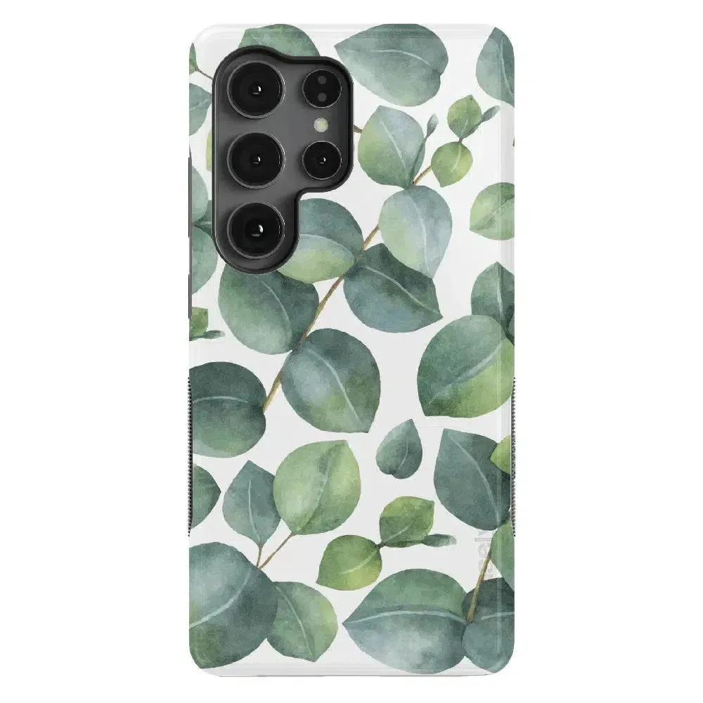#1 Best Seller: Leaf Me Alone | Green Floral Print Samsung Case  Last Few Pieces!