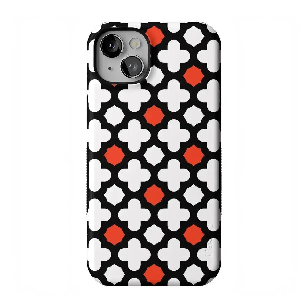 #1 Best Seller: Red Lattice Tile | High Contrast Design Case  Ends Soon!