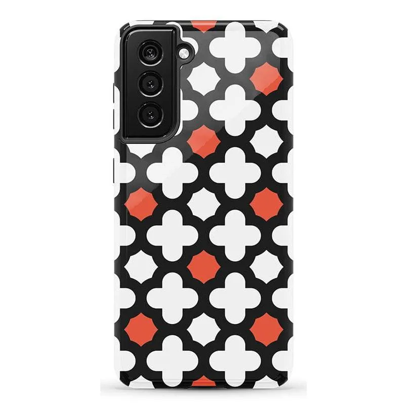 #1 Best Seller: Red Lattice Tile | High Contrast Design Case  Ends Soon!