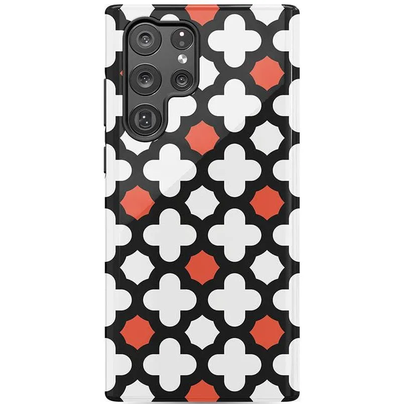 #1 Best Seller: Red Lattice Tile | High Contrast Design Case  Ends Soon!