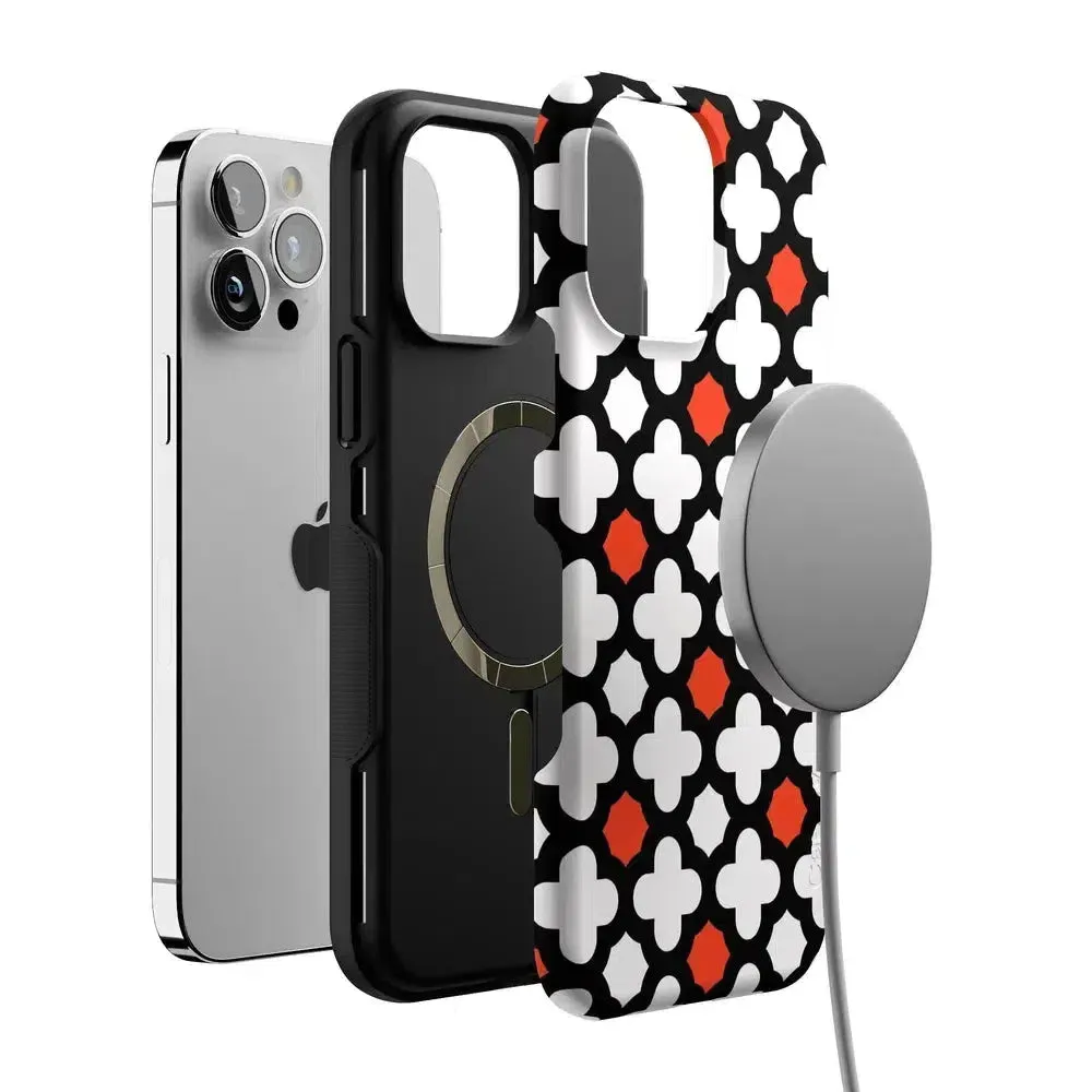 #1 Best Seller: Red Lattice Tile | High Contrast Design Case  Ends Soon!