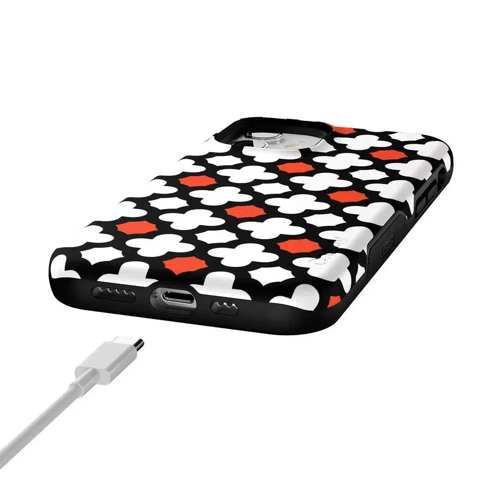 #1 Best Seller: Red Lattice Tile | High Contrast Design Case  Ends Soon!