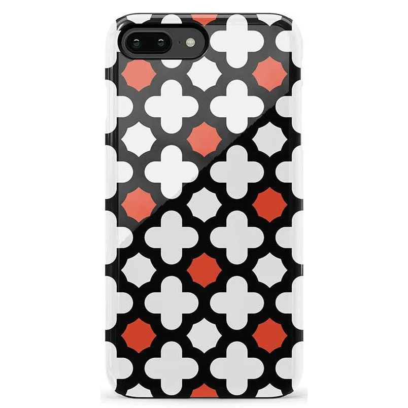#1 Best Seller: Red Lattice Tile | High Contrast Design Case  Ends Soon!