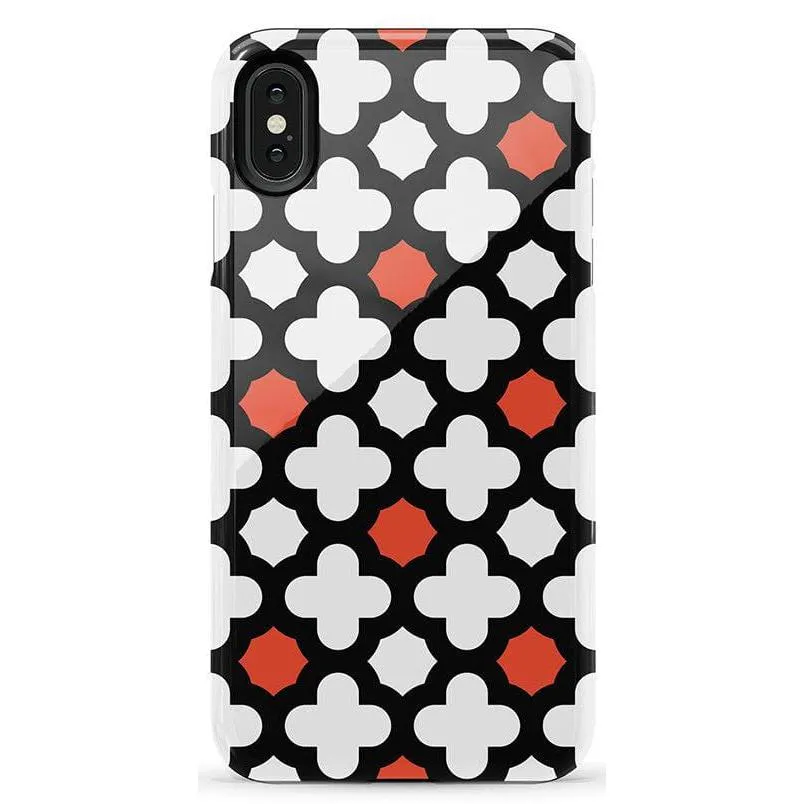 #1 Best Seller: Red Lattice Tile | High Contrast Design Case  Ends Soon!