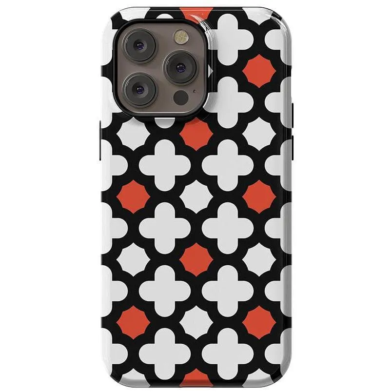 #1 Best Seller: Red Lattice Tile | High Contrast Design Case  Ends Soon!