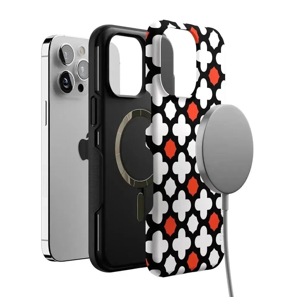 #1 Best Seller: Red Lattice Tile | High Contrast Design Case  Ends Soon!