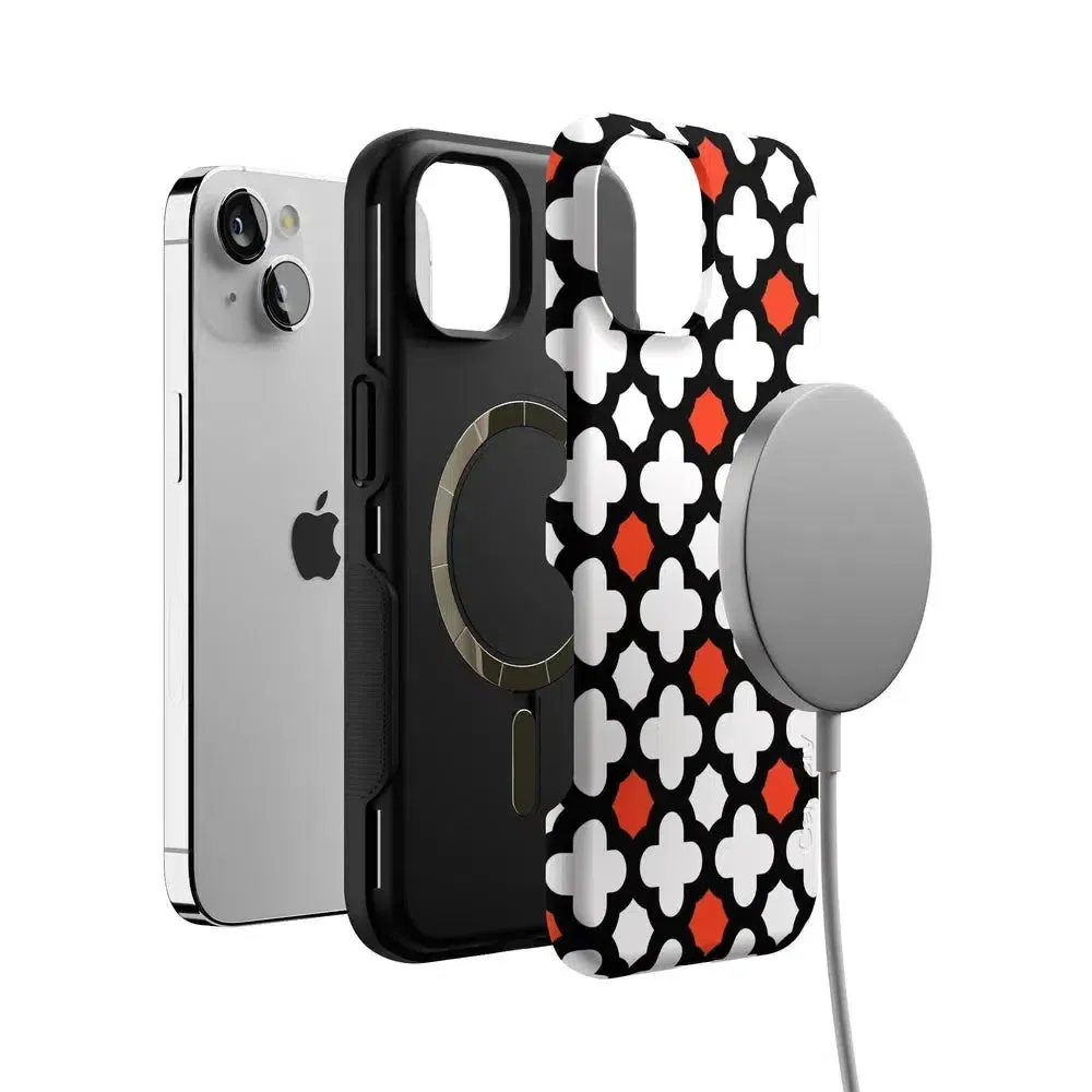 #1 Best Seller: Red Lattice Tile | High Contrast Design Case  Ends Soon!