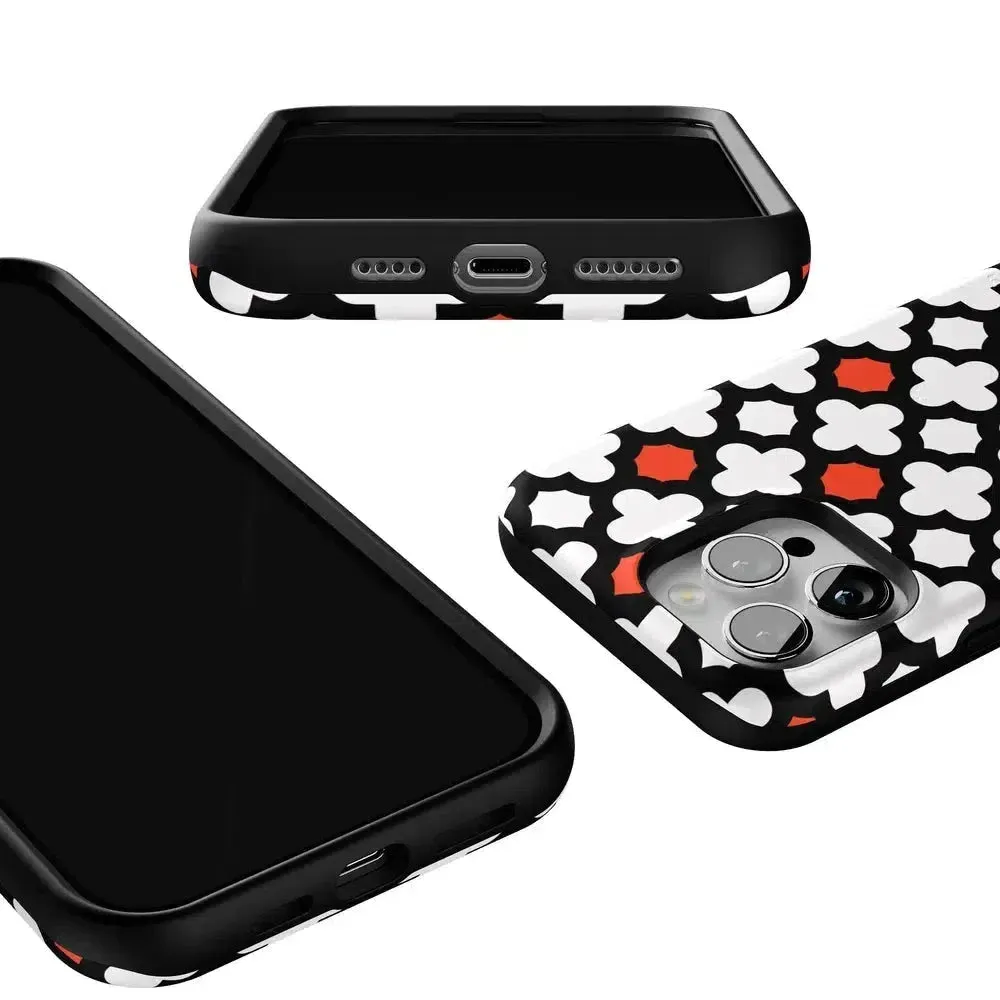 #1 Best Seller: Red Lattice Tile | High Contrast Design Case  Ends Soon!