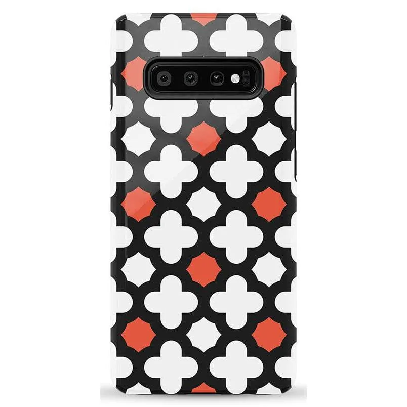 #1 Best Seller: Red Lattice Tile | High Contrast Design Case  Ends Soon!