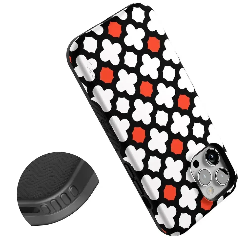 #1 Best Seller: Red Lattice Tile | High Contrast Design Case  Ends Soon!