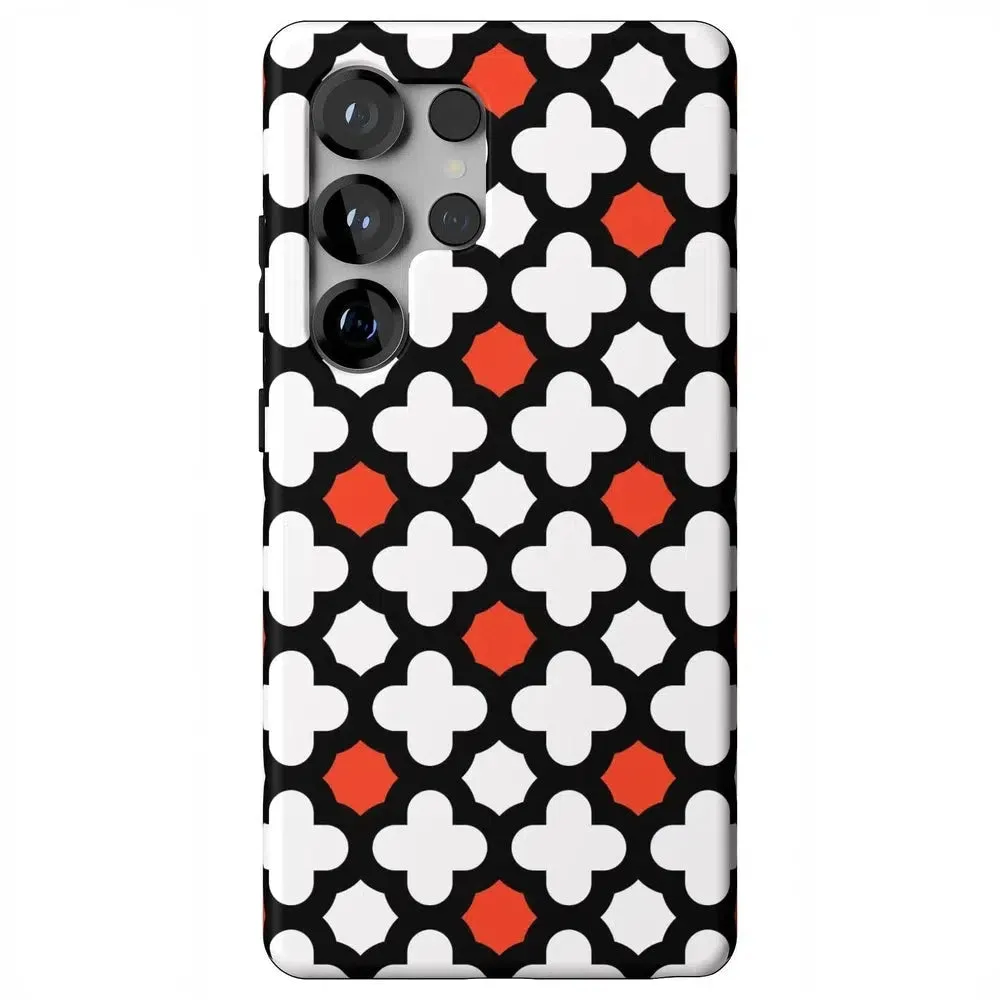 #1 Best Seller: Red Lattice Tile | High Contrast Design Case  Ends Soon!